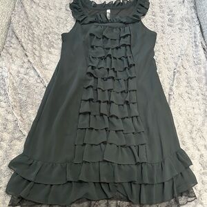 Xhilaration Black Ruffled Tiered Mini Sundress